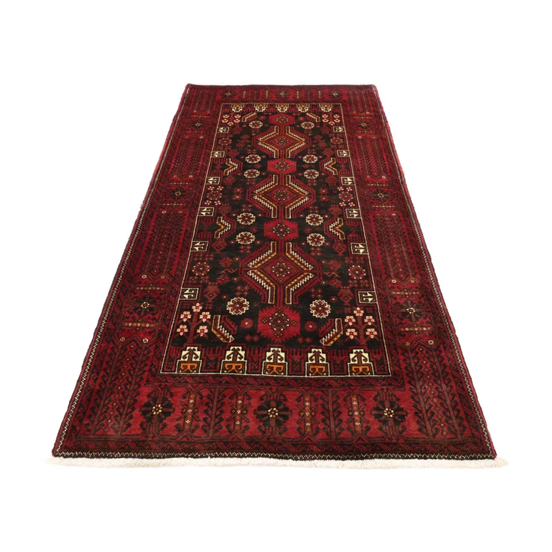 Belutsch Teppich 105x210cm - Orientteppich - dunkelrot
