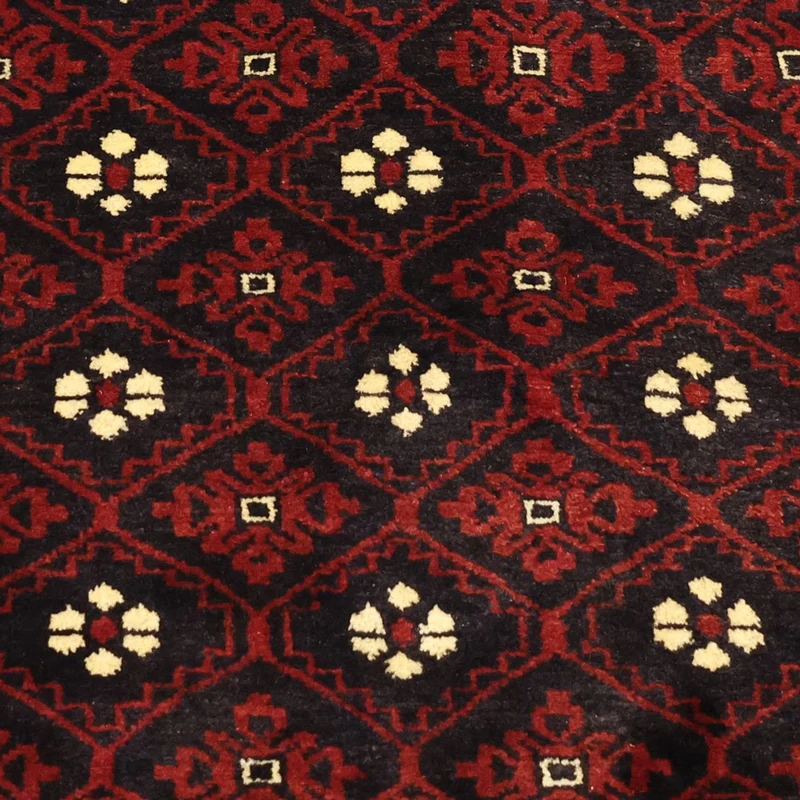 Belutsch Teppich 103x198cm - Orientteppich - dunkelrot
