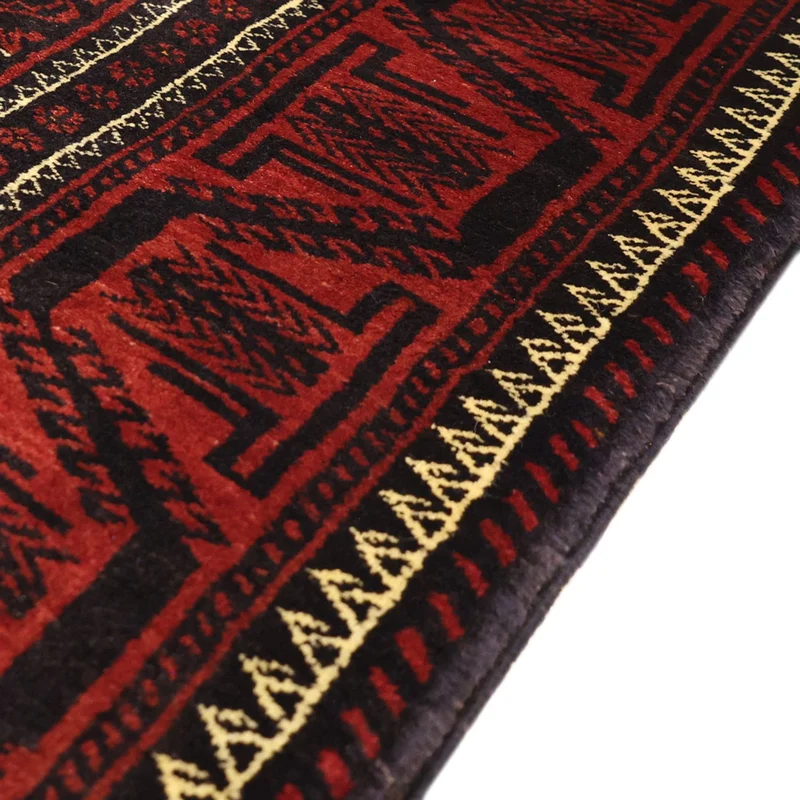 Belutsch Teppich 103x198cm - Orientteppich - dunkelrot