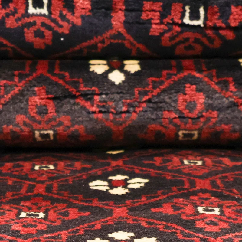 Belutsch Teppich 103x198cm - Orientteppich - dunkelrot