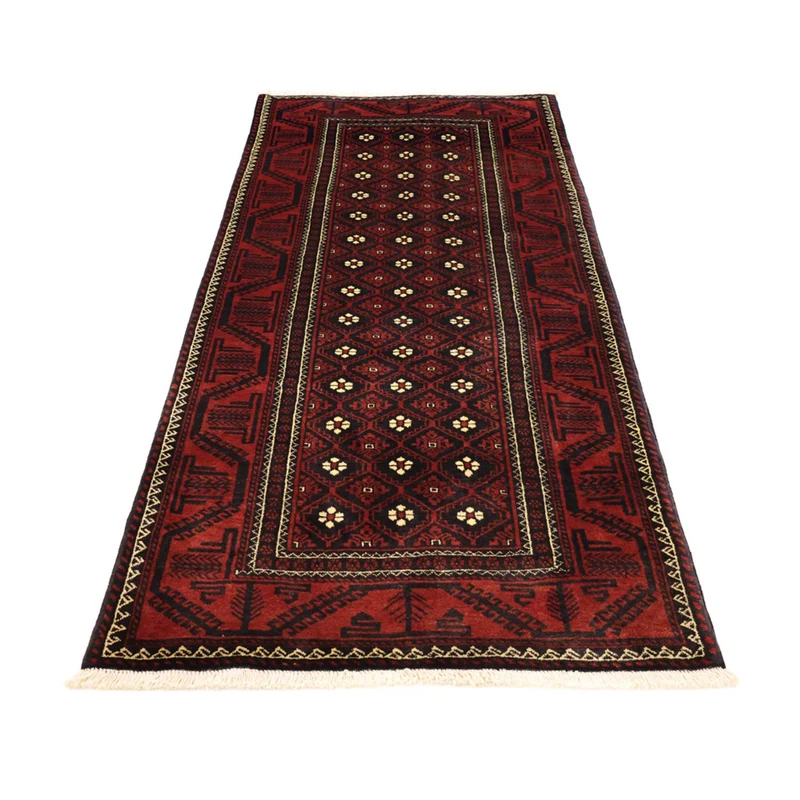 Belutsch Teppich 103x198cm - Orientteppich - dunkelrot