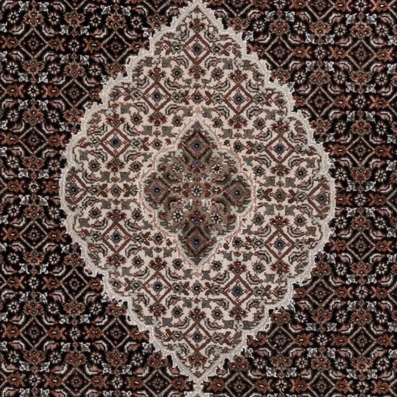 Indo Täbriz Teppich 142x204cm - Orientteppich - dunkelgrau