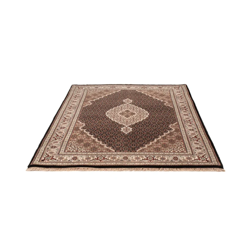 Indo Täbriz Teppich 142x204cm - Orientteppich - dunkelgrau