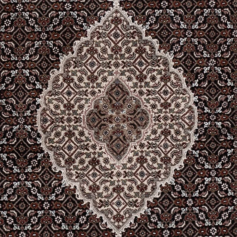 Indo Täbriz Teppich 141x204cm - Orientteppich - dunkelgrau