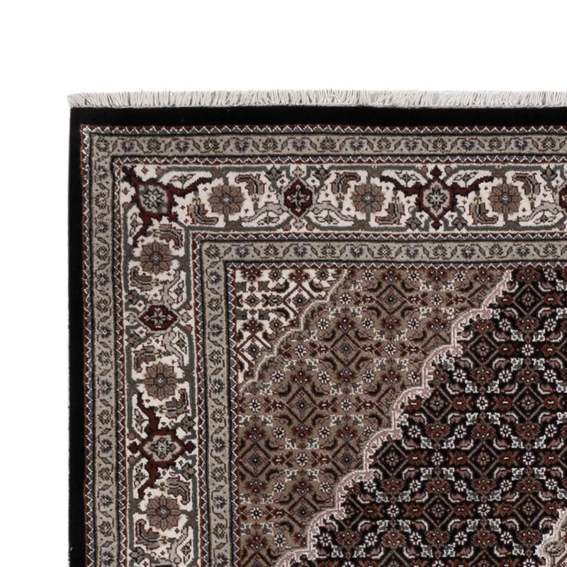 Indo Täbriz Teppich 141x204cm - Orientteppich - dunkelgrau