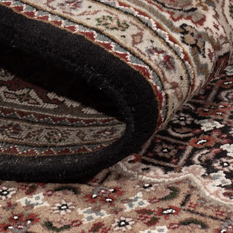 Indo Täbriz Teppich 141x204cm - Orientteppich - dunkelgrau