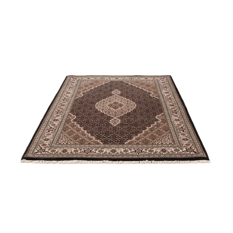 Indo Täbriz Teppich 141x204cm - Orientteppich - dunkelgrau