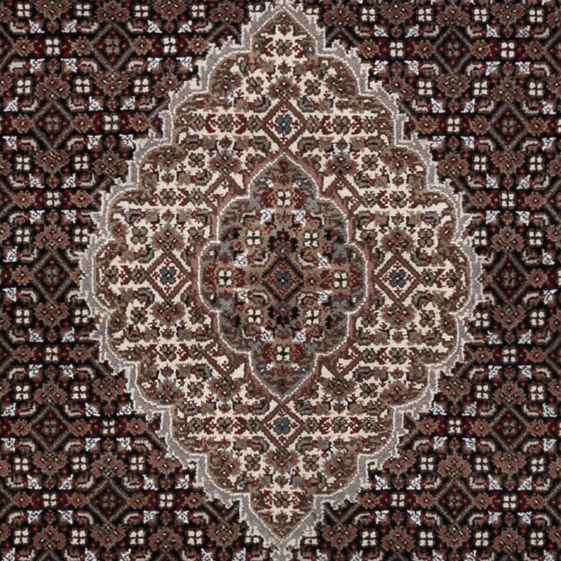 Indo Täbriz Teppich 141x196cm - Orientteppich - dunkelgrau