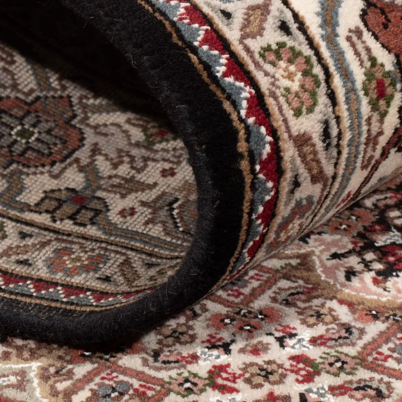 Indo Täbriz Teppich 141x196cm - Orientteppich - dunkelgrau