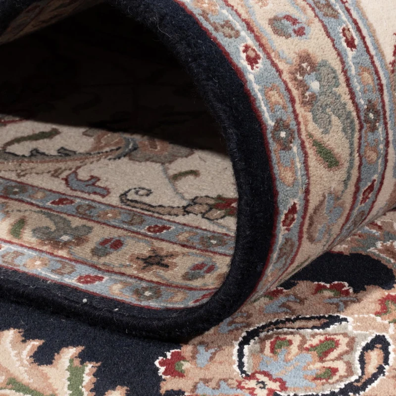 Indo Nain Teppich 251x309cm - Orientteppich - dunkelblau