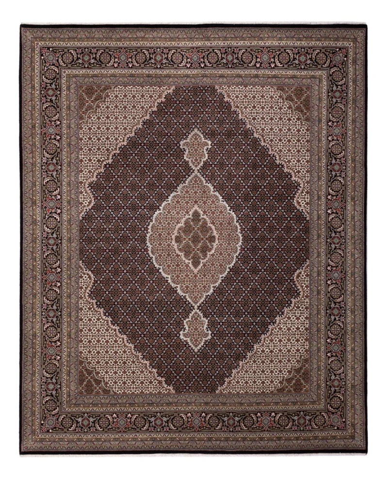 Indo Täbriz Teppich 250x305cm - Orientteppich - dunkelbeige
