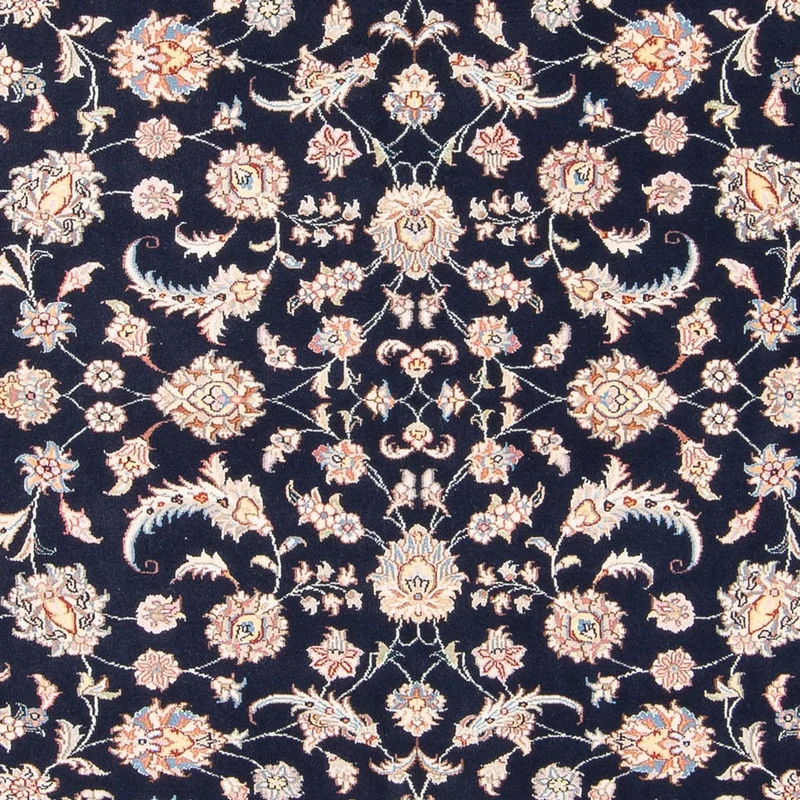 Täbriz - 50 Raj Teppich 150x196cm - Perserteppich - dunkelblau