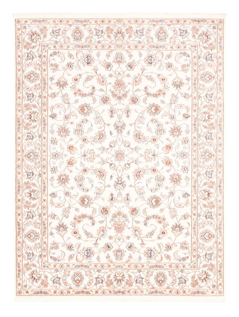 Täbriz Teppich 147x200cm - Perserteppich - creme