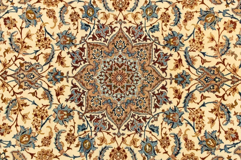 Isfahan Teppich 110x160cm - Perserteppich - beige