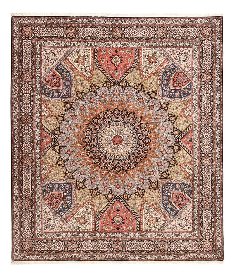Täbriz - 50 Raj Teppich 253x302cm - Perserteppich - mehrfarbig
