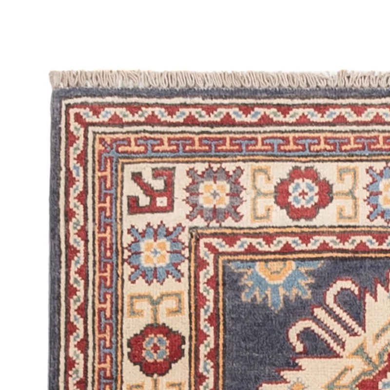 Kazak Teppich 80x303cm - Orientteppich - dunkelblau