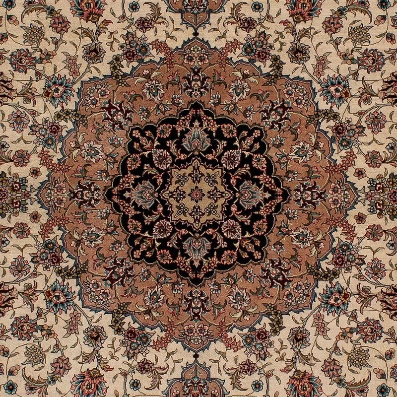 China Seide Teppich 122x183cm - Orientteppich - dunkelrot