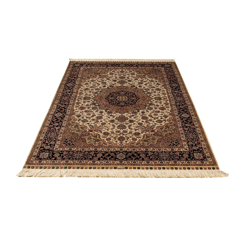 China Seide Teppich 122x183cm - Orientteppich - dunkelrot