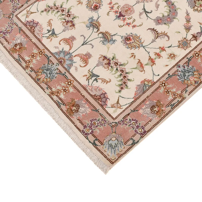 Täbriz - 60 Raj Teppich 77x347cm - Perserteppich - beige