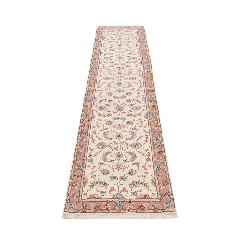 Täbriz - 60 Raj Teppich 77x347cm - Perserteppich - beige