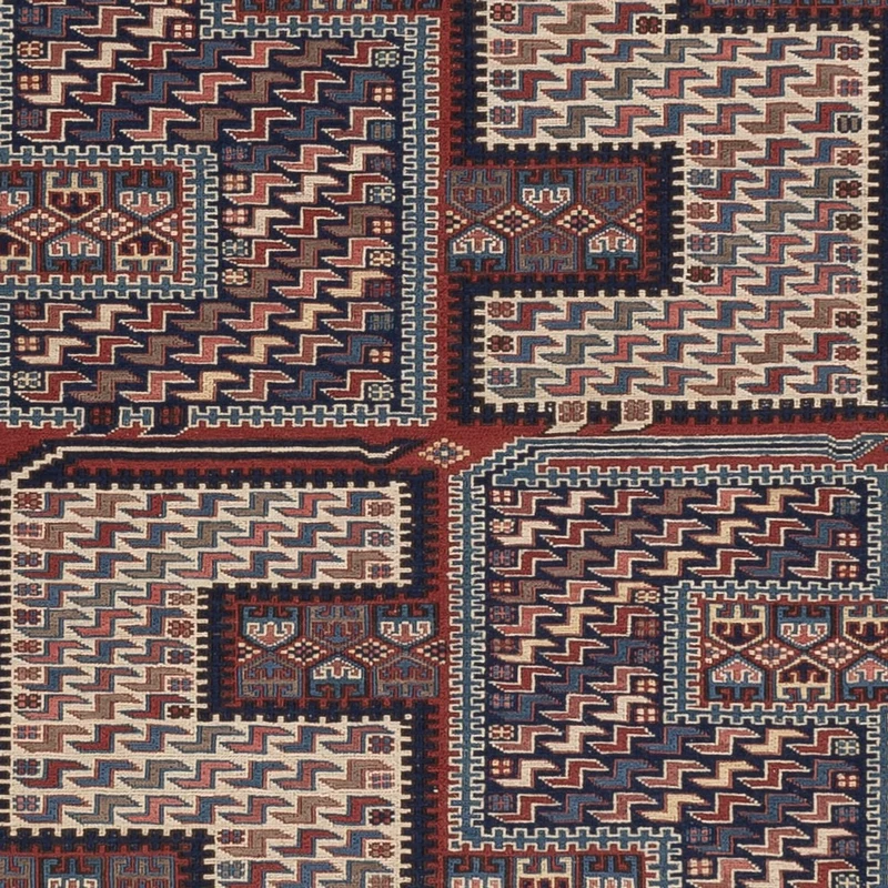 Kelim Afghan Teppich 156x223cm - dunkelbeige