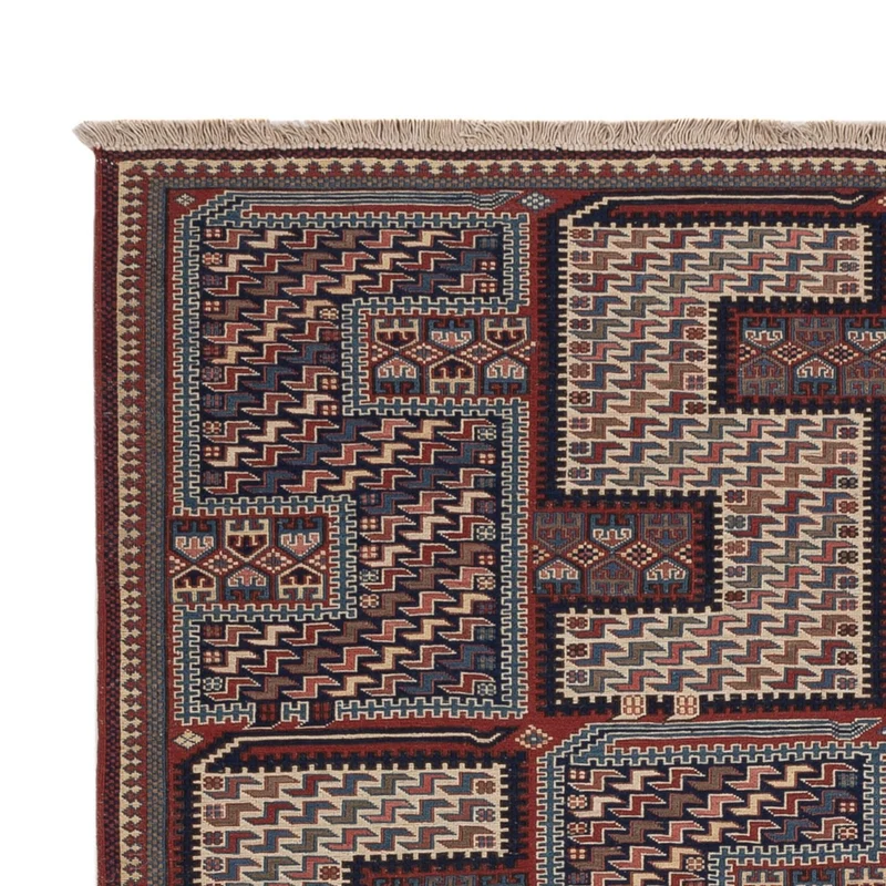 Kelim Afghan Teppich 156x223cm - dunkelbeige