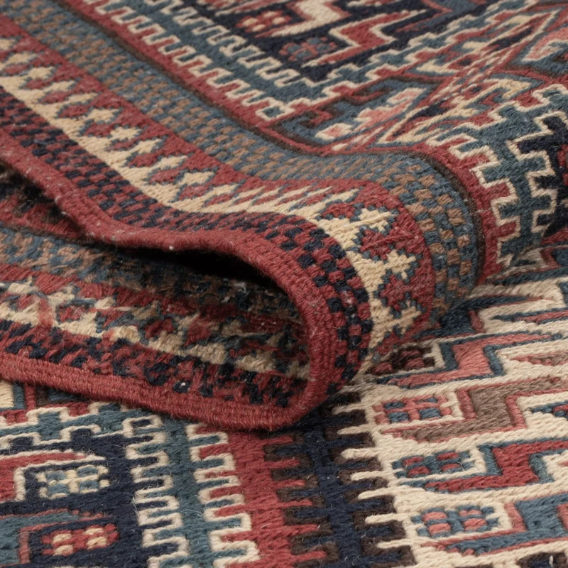 Kelim Afghan Teppich 156x223cm - dunkelbeige