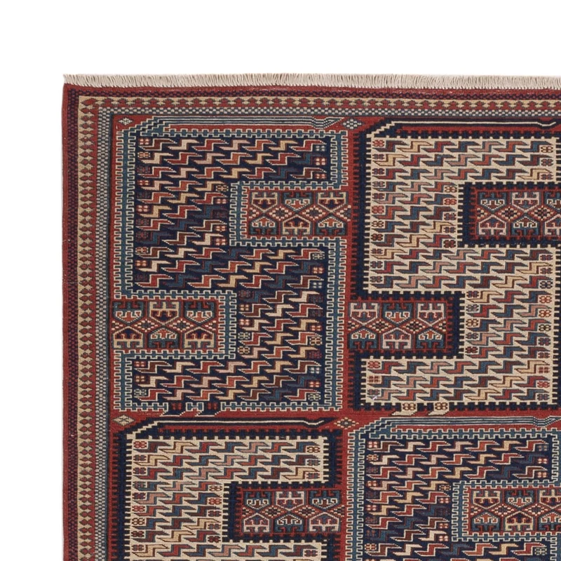 Kelim Afghan Teppich 165x208cm - dunkelbeige