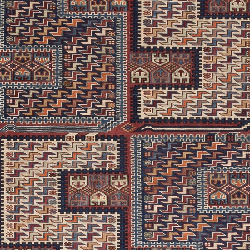 Kelim Afghan Teppich 159x215cm - dunkelbeige