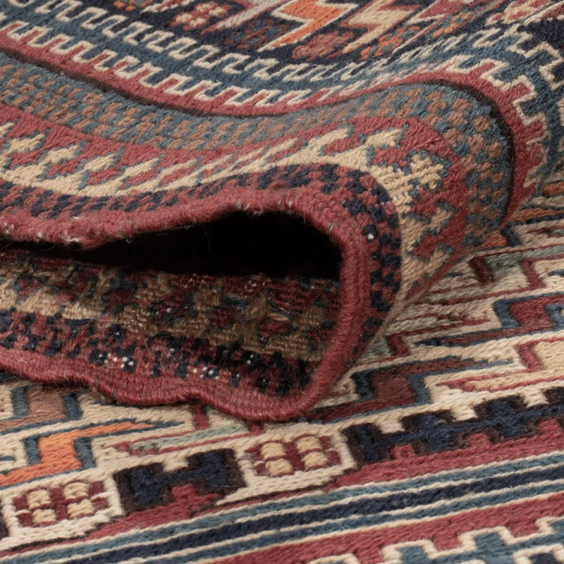 Kelim Afghan Teppich 166x209cm - dunkelbeige