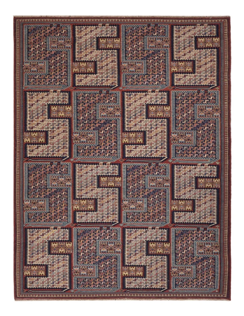 Kelim Afghan Teppich 166x205cm - dunkelbeige