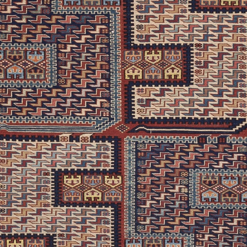 Kelim Afghan Teppich 166x205cm - dunkelbeige