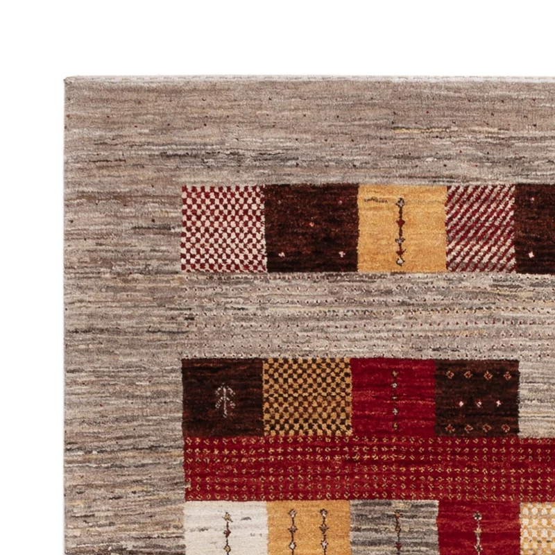 Indo Loribaft Teppich 145x193cm - Wollteppich - mehrfarbig