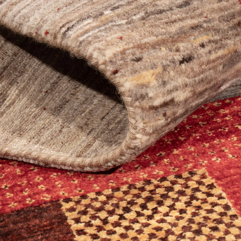 Indo Loribaft Teppich 145x193cm - Wollteppich - mehrfarbig