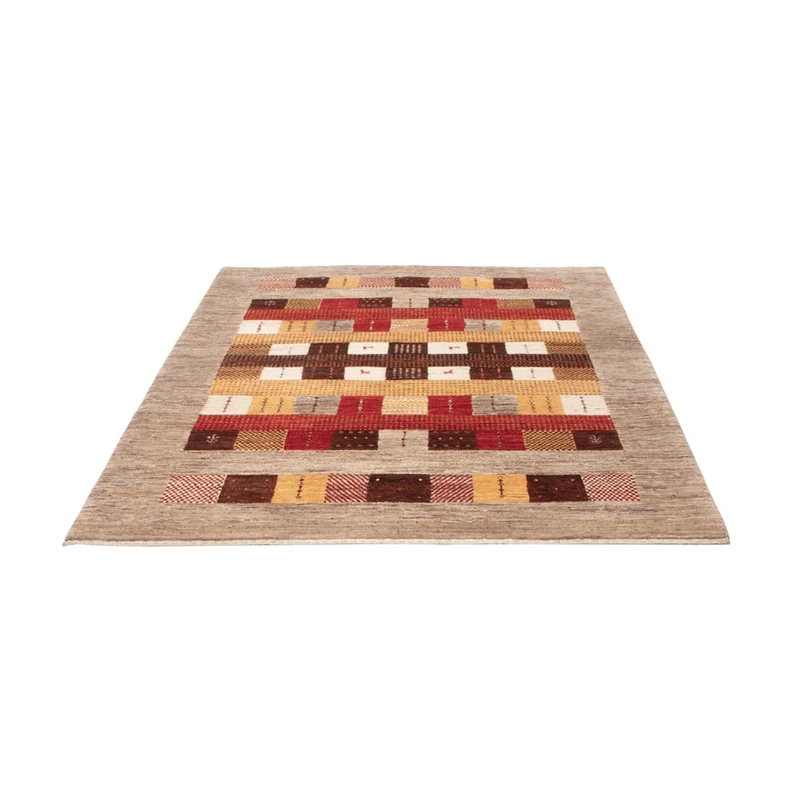 Indo Loribaft Teppich 145x193cm - Wollteppich - mehrfarbig