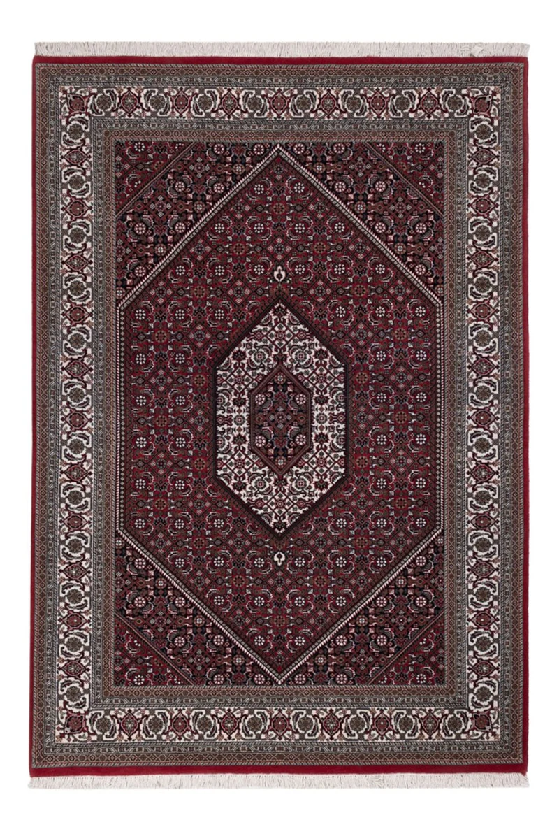 Indo Bidjar Teppich 142x201cm - Orientteppich - dunkelbraun