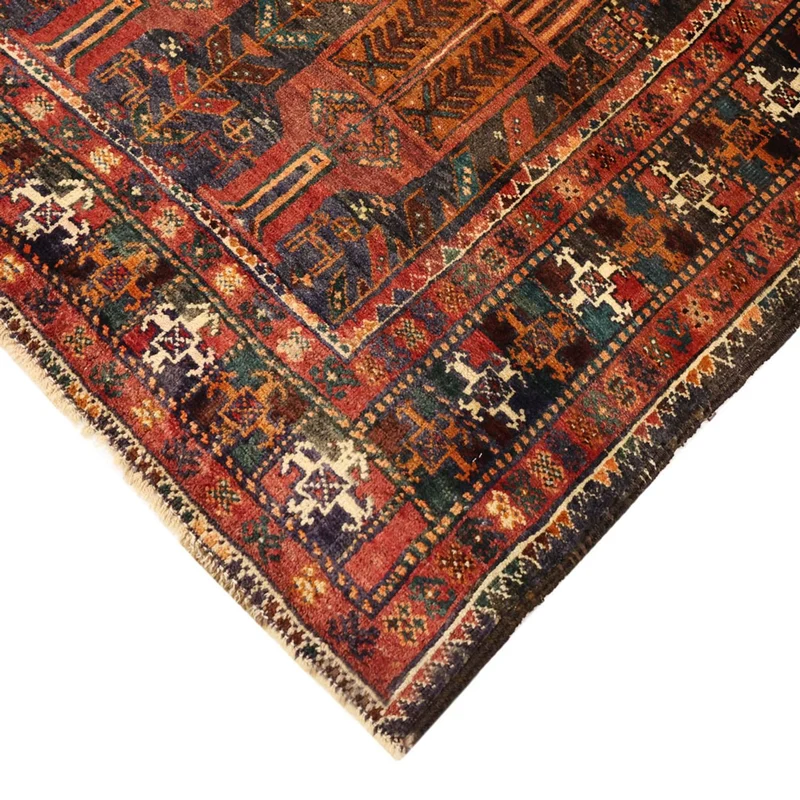 Belutsch Teppich 106x212cm - Orientteppich - dunkelrot