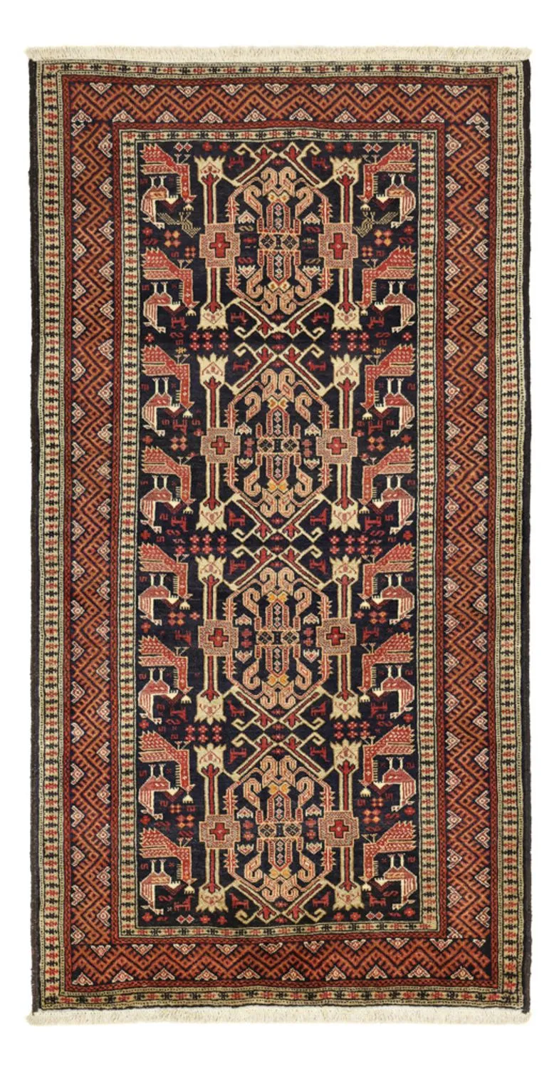 Belutsch Teppich 100x193cm - Orientteppich - terrakotta