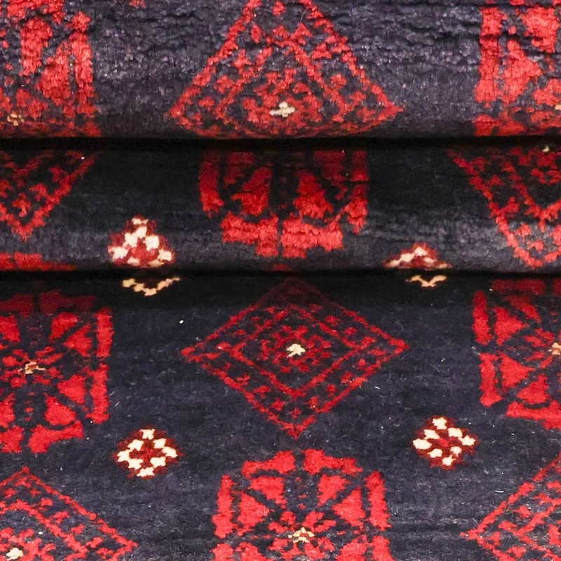 Belutsch Teppich 106x207cm - Orientteppich - dunkelrot