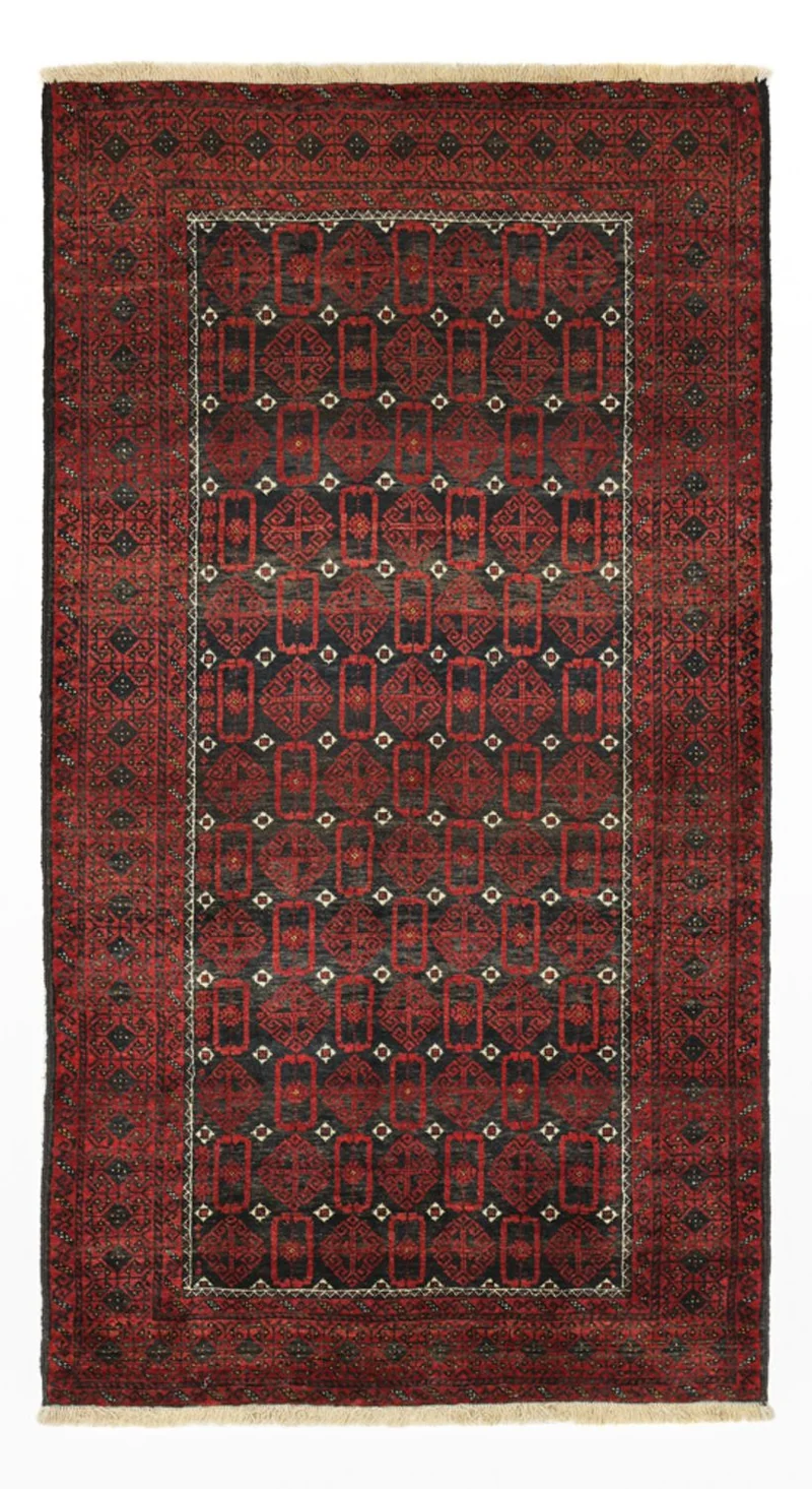 Belutsch Teppich 107x196cm - Orientteppich - dunkelrot