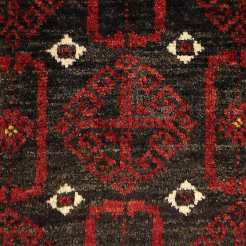 Belutsch Teppich 107x196cm - Orientteppich - dunkelrot