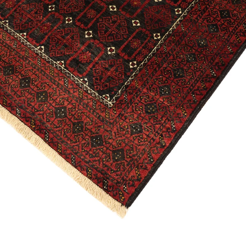 Belutsch Teppich 107x196cm - Orientteppich - dunkelrot