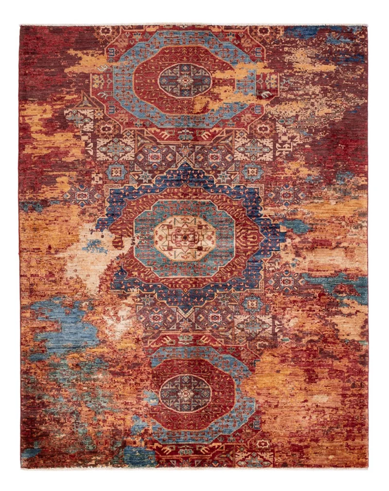 Designer Teppich 156x195cm - mehrfarbig