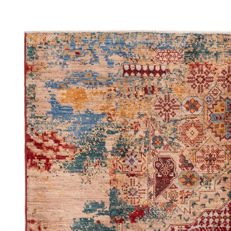 Designer Teppich 152x201cm - mehrfarbig