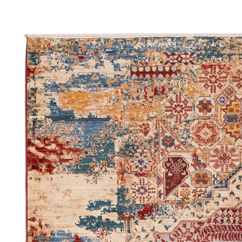 Designer Teppich 155x198cm - mehrfarbig