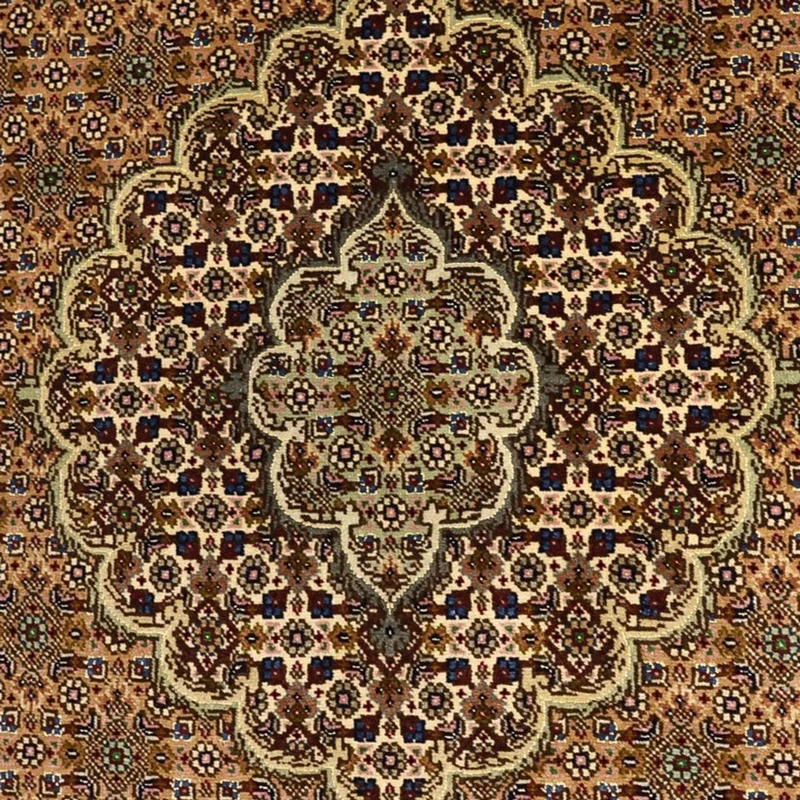Täbriz - 50 Raj Teppich 102x150cm - Perserteppich - sand