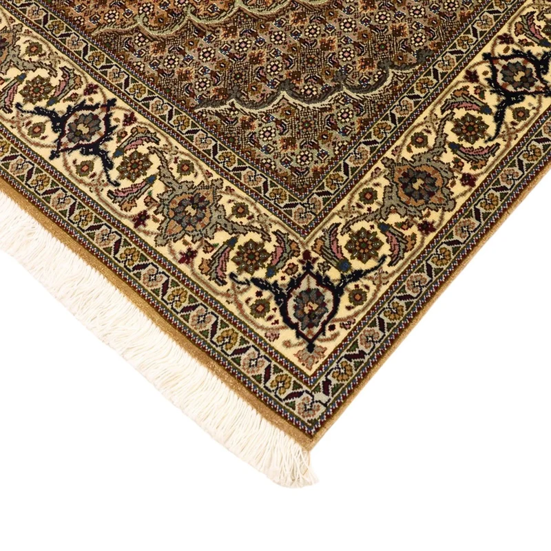 Täbriz - 50 Raj Teppich 102x150cm - Perserteppich - sand