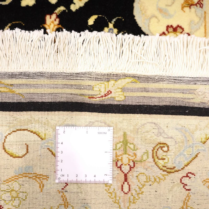 Täbriz - 50 Raj Teppich 99x152cm - Perserteppich - dunkelblau