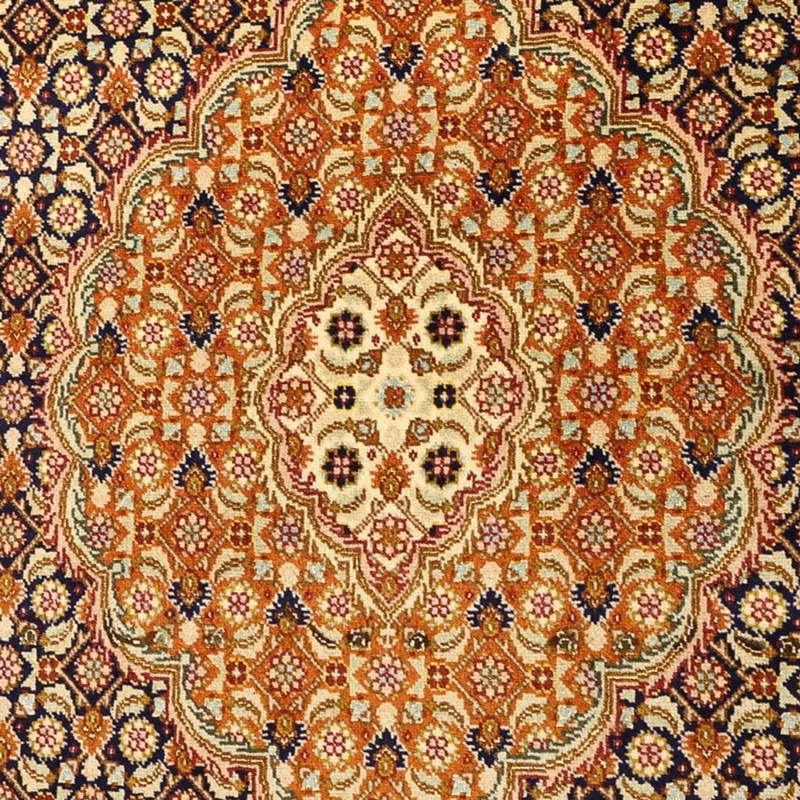 Täbriz - 50 Raj Teppich 101x153cm - Perserteppich - dunkelbeige
