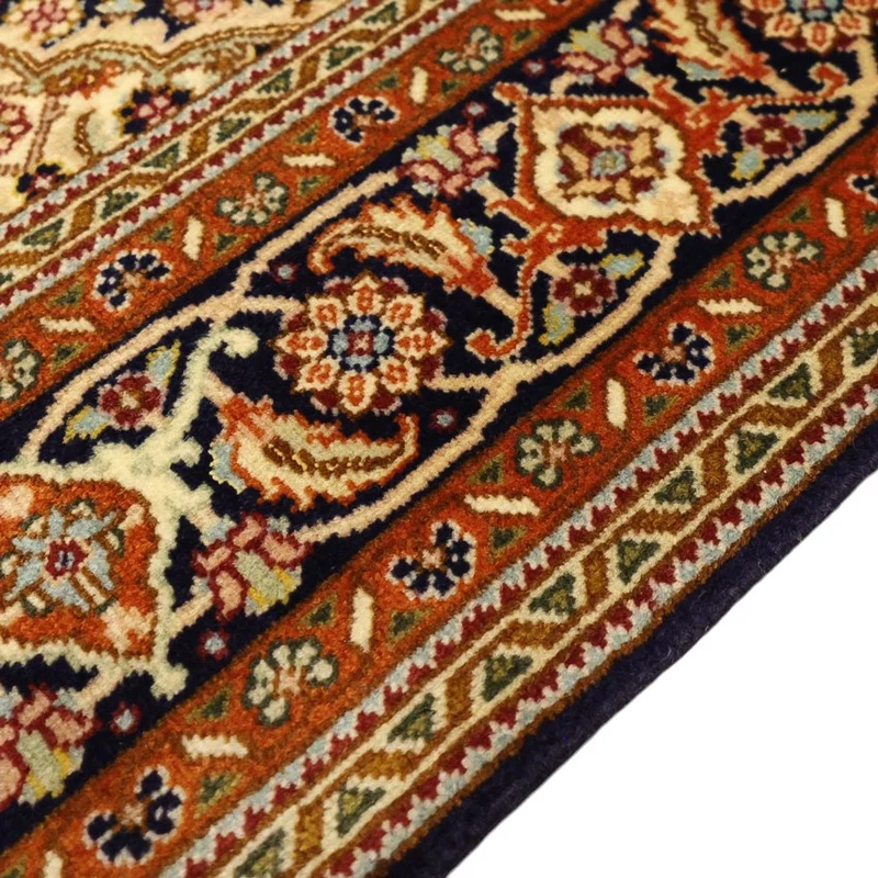 Täbriz - 50 Raj Teppich 101x153cm - Perserteppich - dunkelbeige
